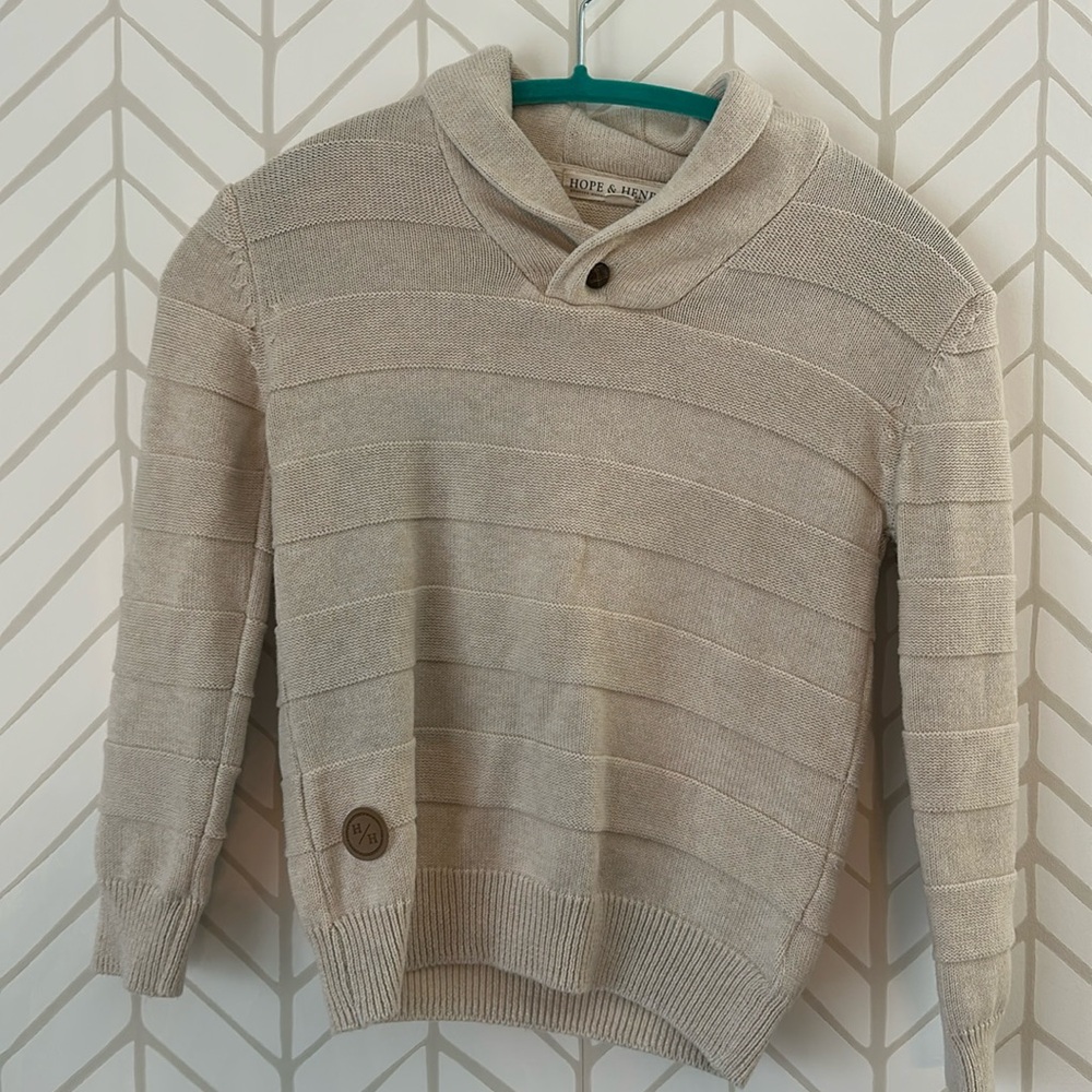 Boys ivory pullover sweater